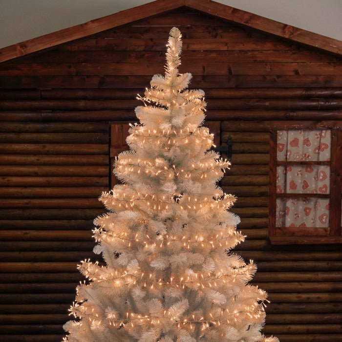 Catena lineare a nastro con 720 luci a LED per decorazione natalizia filo bianco