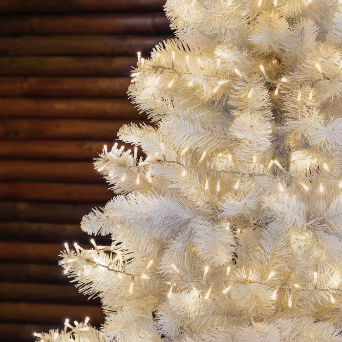 Catena lineare a nastro con 720 luci a LED per decorazione natalizia filo bianco