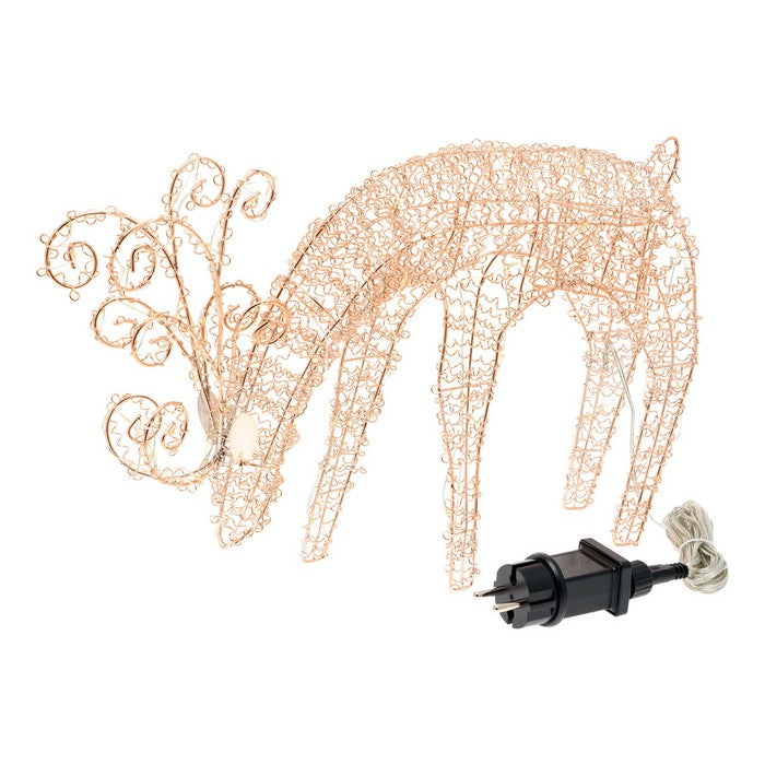 Renna che bruca luminosa natalizia decorativa con micro LED