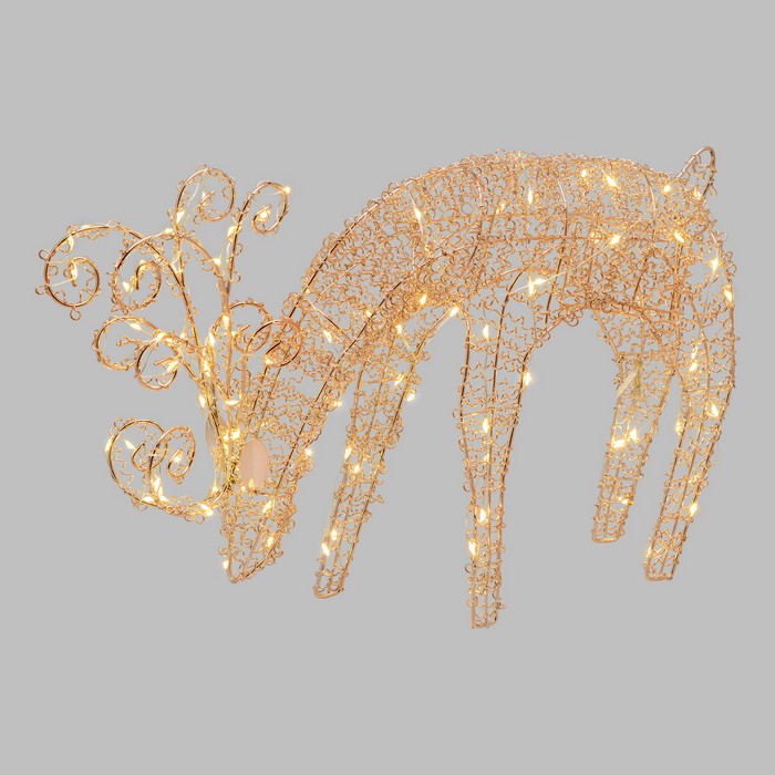 Renna che bruca luminosa natalizia decorativa con micro LED