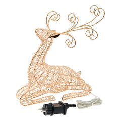 Renna sdraiata luminosa natalizia decorativa con micro LED
