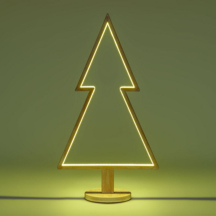 Albero di natale con LED RGB in legno