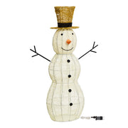 Pupazzo di neve decorazione natalizia con LED 120 cm