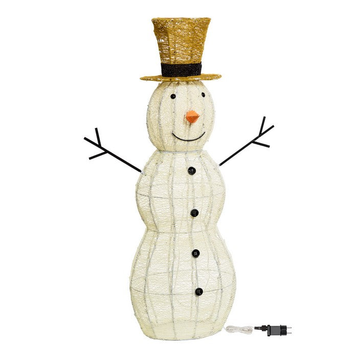 Pupazzo di neve decorazione natalizia con LED 120 cm