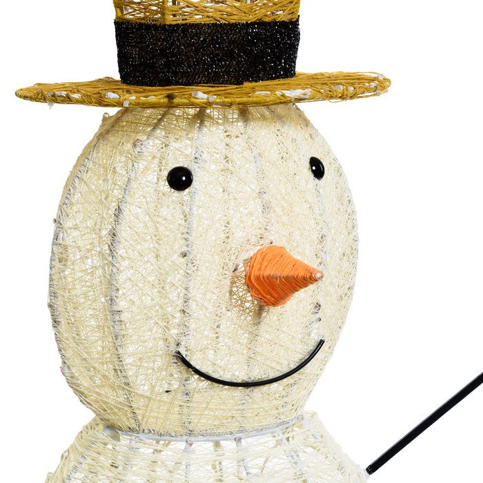 Pupazzo di neve decorazione natalizia con LED 120 cm