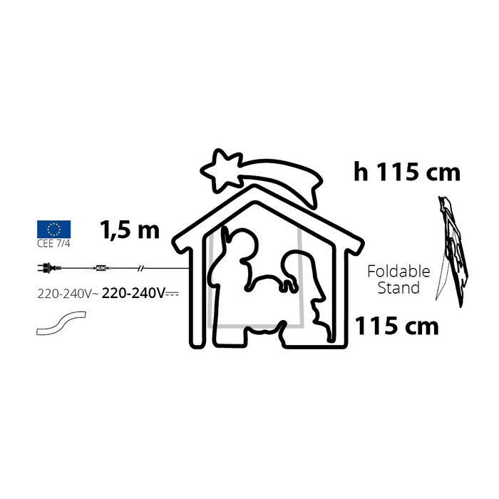 Presepe natalizio decorazione con LED