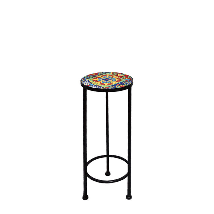 Supporto rotondo per piante con mosaico - Trapani - BEST - 64858918781306