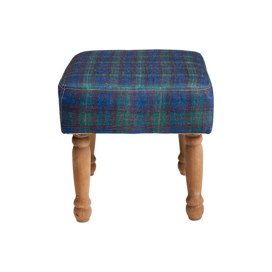 Sgabello basso quadrato scozzese - Mackenzie - NOVITA' HOME - 34688312705240