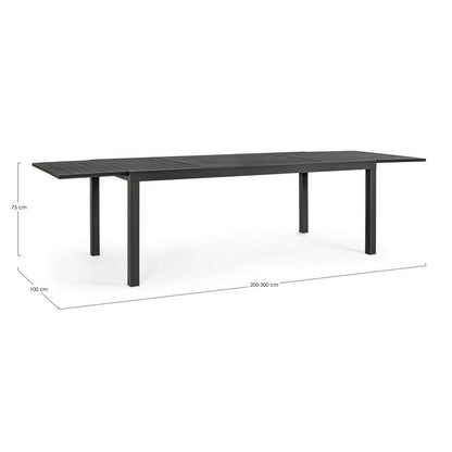Tavolo da giardino allungabile in alluminio 200-300 cm - Hilde