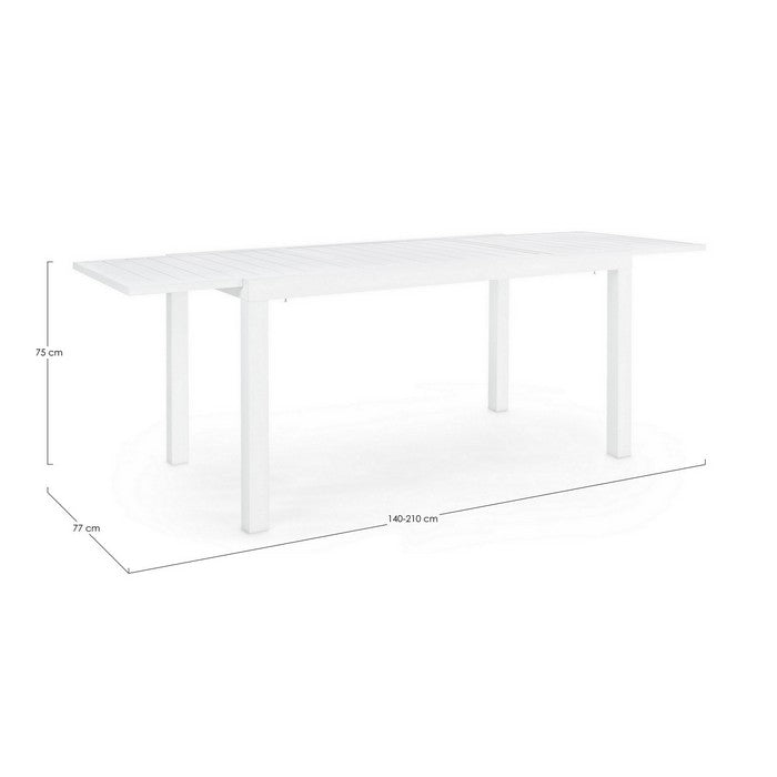 Tavolo da giardino allungabile in alluminio 140-210 cm - Hilde