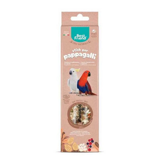 Stick naturali per pappagalli frutta e noci 165 g - Best Friend - RECORD - 