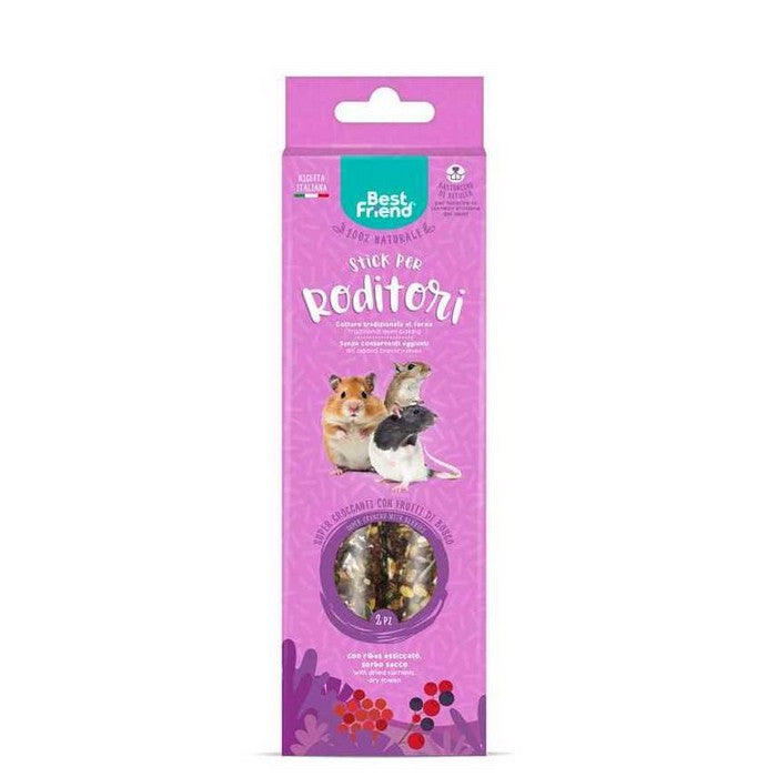 Stick naturali per piccoli roditori con frutti di bosco 115 g - Best Friend - RECORD - 64406354035066