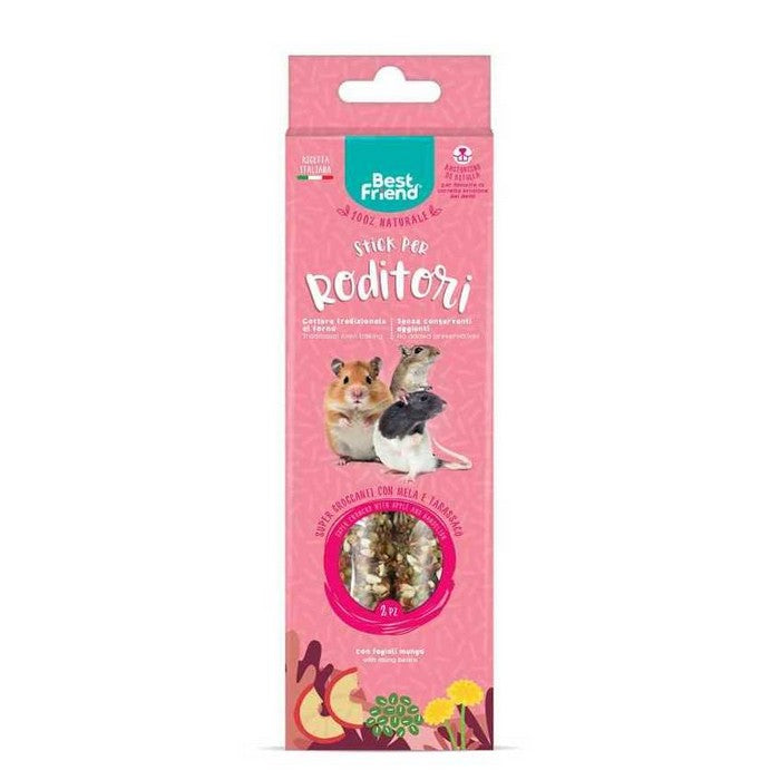 Stick naturali per piccoli roditori con mela e tarassaco 115 g - Best Friend - RECORD - 64406358393210