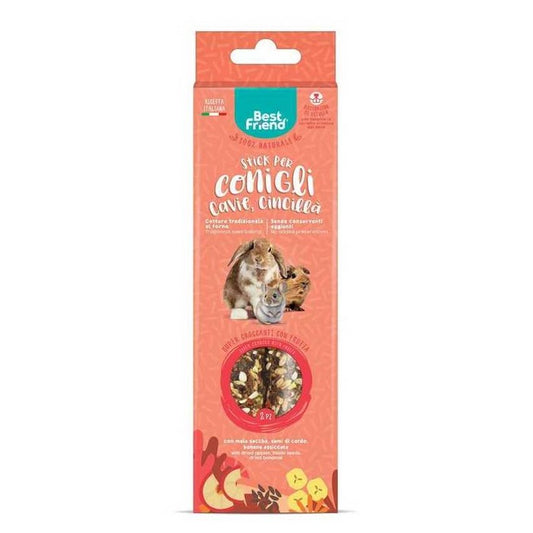 Stick snack naturali per conigli, cavie e cincillà con frutta 115 g - Best Friend - RECORD - 64406362718586