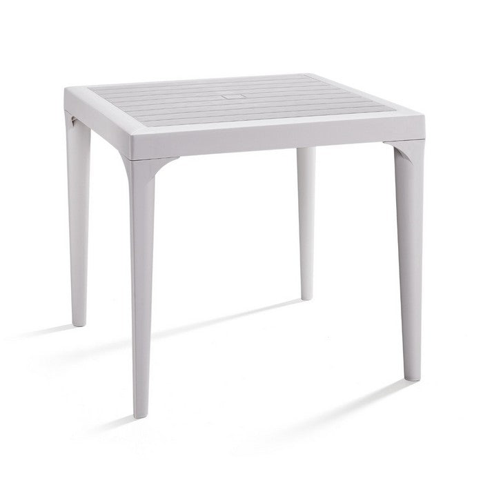Tavolo da giardino 80x80 in polipropilene con piano decorato - Malmo