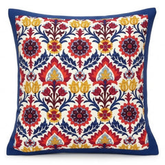 Cuscino in cotone con stampa colorata maioliche 45x45 cm