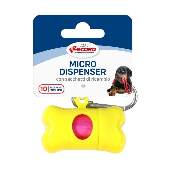 Micro dispenser per sacchetti igienici per cani - Osso - RECORD - 64406140354938