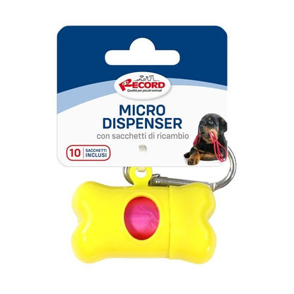 Micro dispenser per sacchetti igienici per cani - Osso