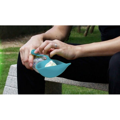 Dispenser di acqua con borraccia per cani da viaggio 400 ml - Wave