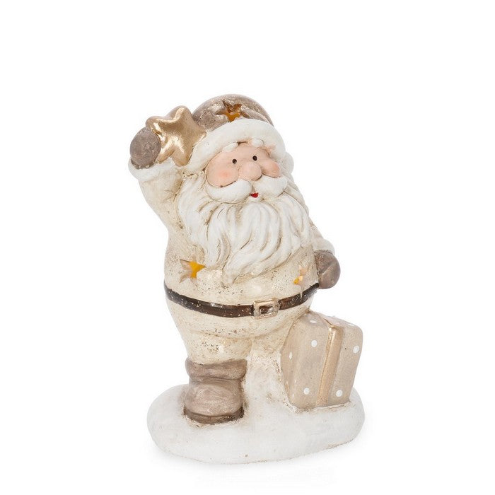 Babbo Natale decorativo con regalo con LED - Derotea