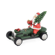 Decorazione babbo Natale con macchina verde - Jaime