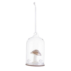 Pendaglio natalizio fungo bianco e oro - Cloche