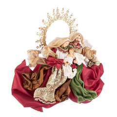 Decorazione natalizia sacra famiglia con corona - Baroque