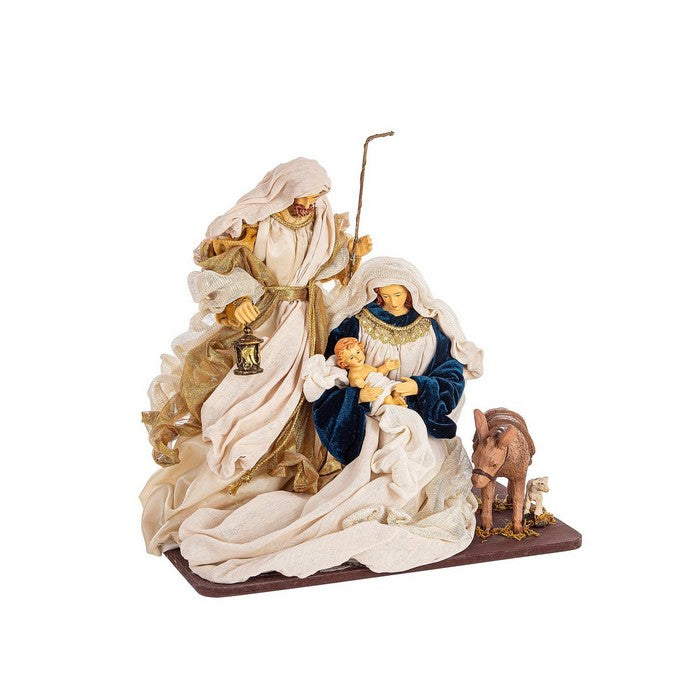 Decorazione natalizia sacra famiglia con asino - Eden