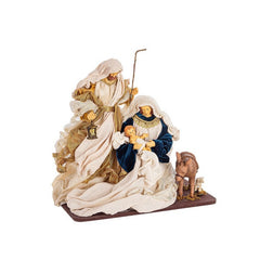 Decorazione natalizia sacra famiglia con asino - Eden