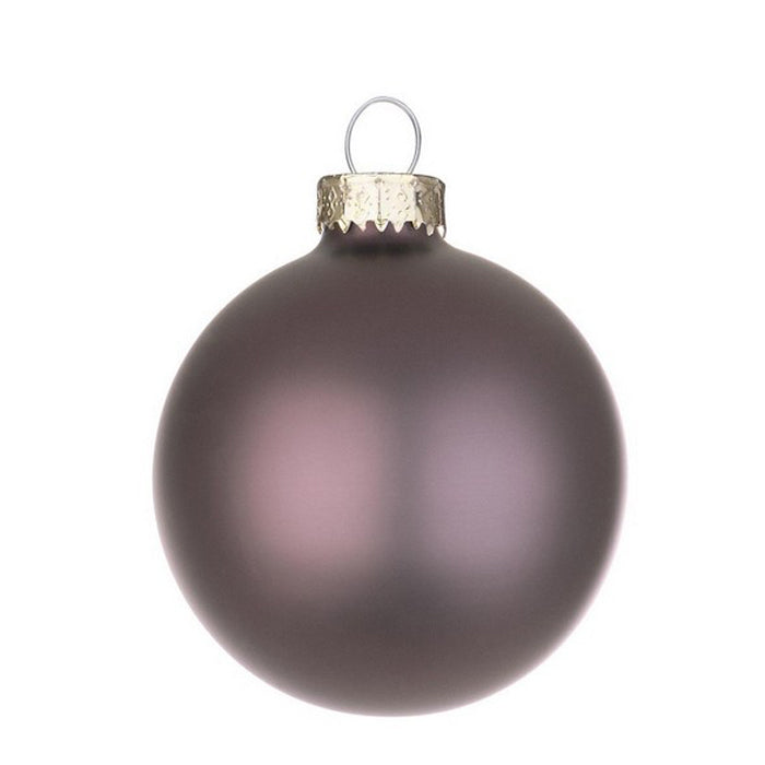 Palla di Natale in vetro grigio pepe opaco