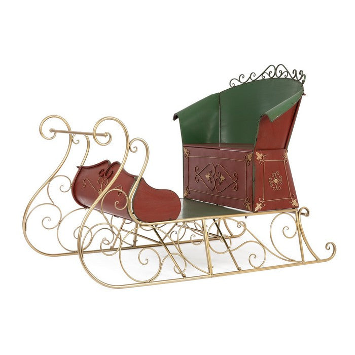 Slitta di Babbo Natale scenografica a dimensione reale, in metallo - Dasher