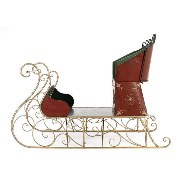 Slitta di Babbo Natale scenografica a dimensione reale, in metallo - Dasher