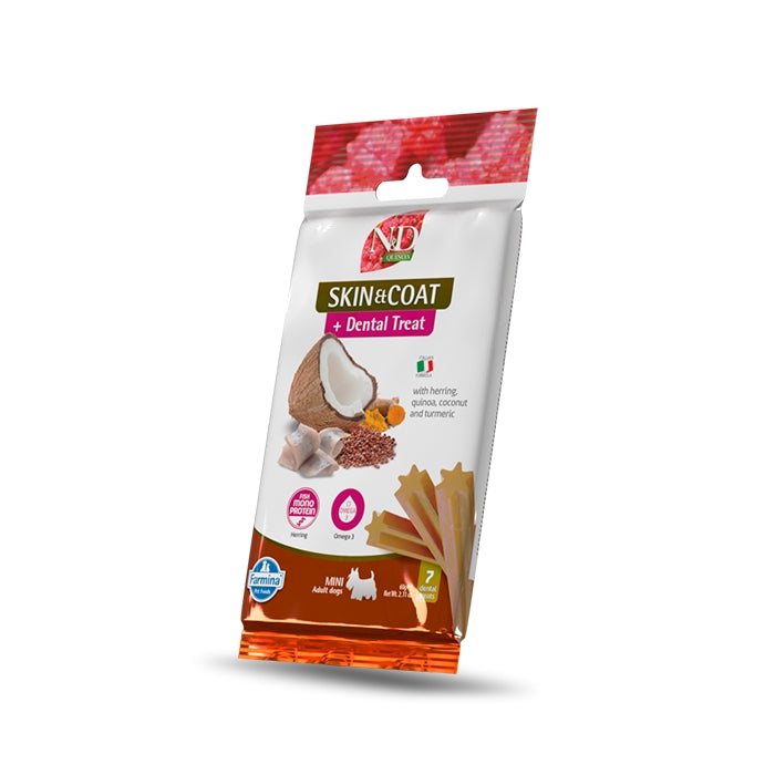 N&D Quinoa Dog Dental Treat Herring Adult Mini 60g