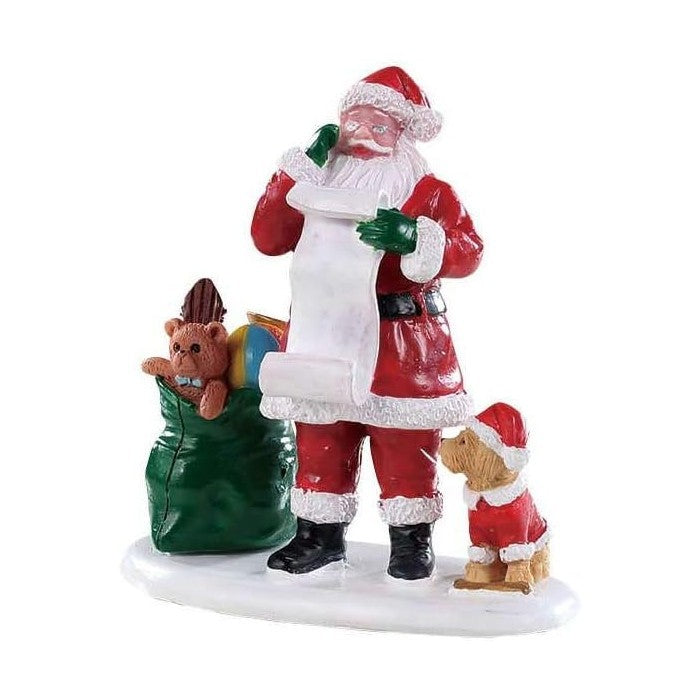 Babbo Natale legge le lettere per villaggio natalizio