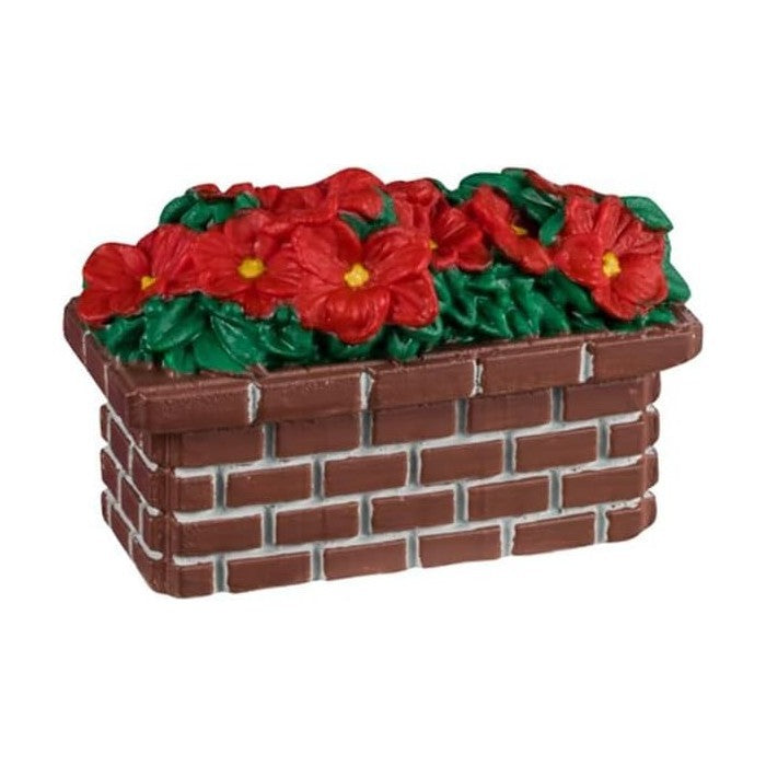 Fioriera di Poinsettia per villaggio natalizio
