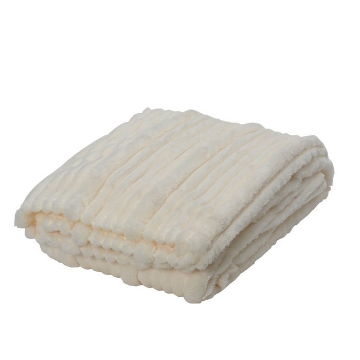 Plaid con trama a righe irregolari 170x130 cm - Ciniglia