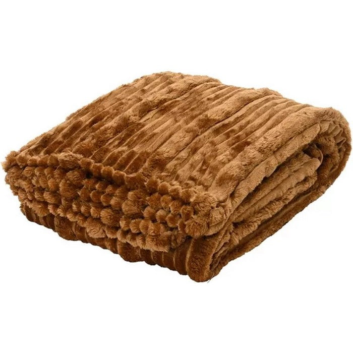 Plaid con trama a righe irregolari 170x130 cm - Ciniglia