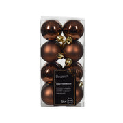 Set 16 palline di Natale in plastica 4 cm