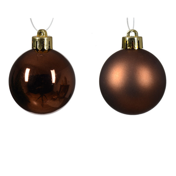Set 16 palline di Natale in plastica 4 cm