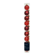 Set 9 palline di Natale in plastica 3 cm