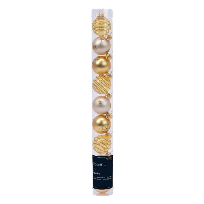Set 9 palline di Natale in plastica 3 cm