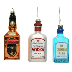 Decorazione natalizia da appendere bottiglia di liquore 12 cm