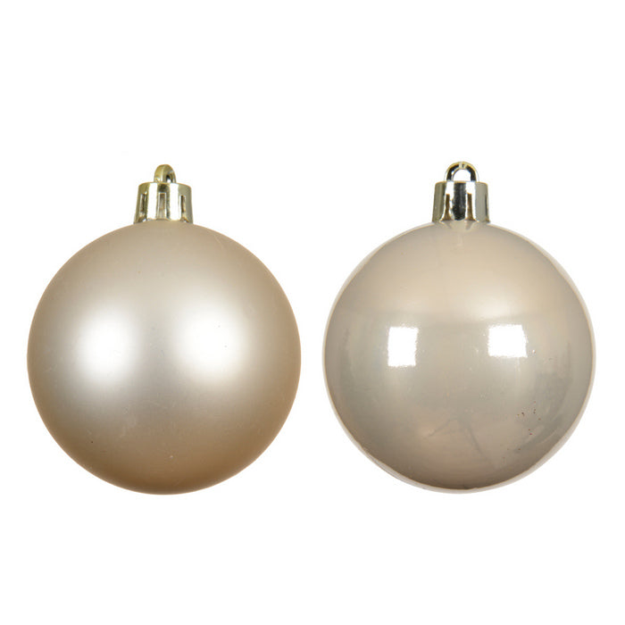 Set 6 palline di Natale in plastica 8 cm