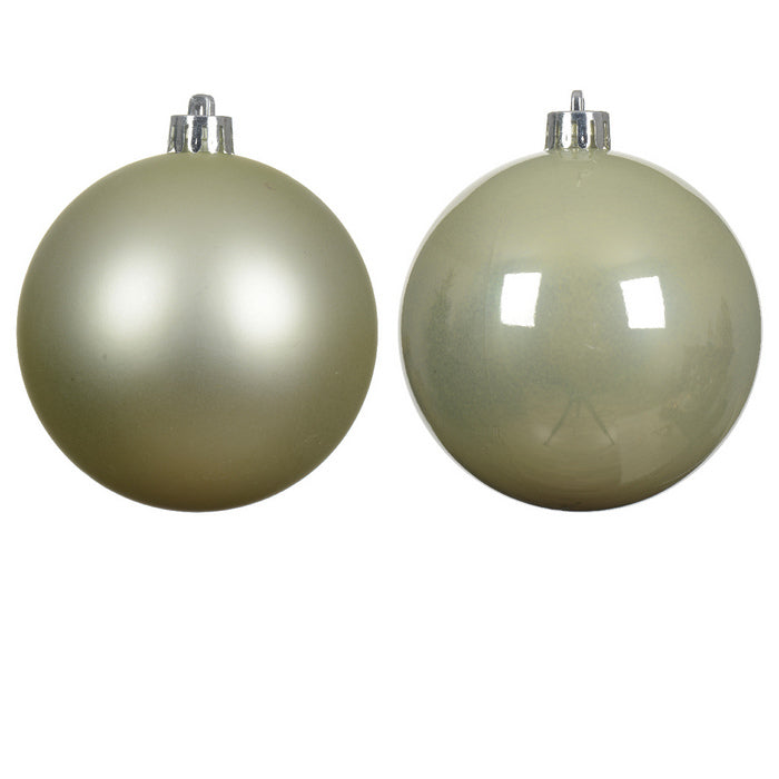 Set 6 palline di Natale in plastica 8 cm