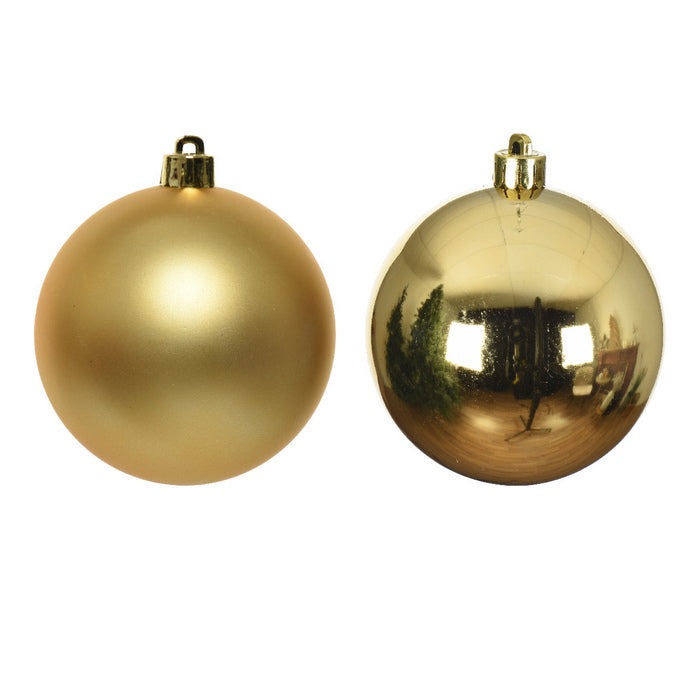 Set 12 palline di Natale in plastica 6 cm