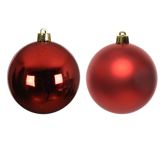 Set 12 palline di Natale in plastica 6 cm