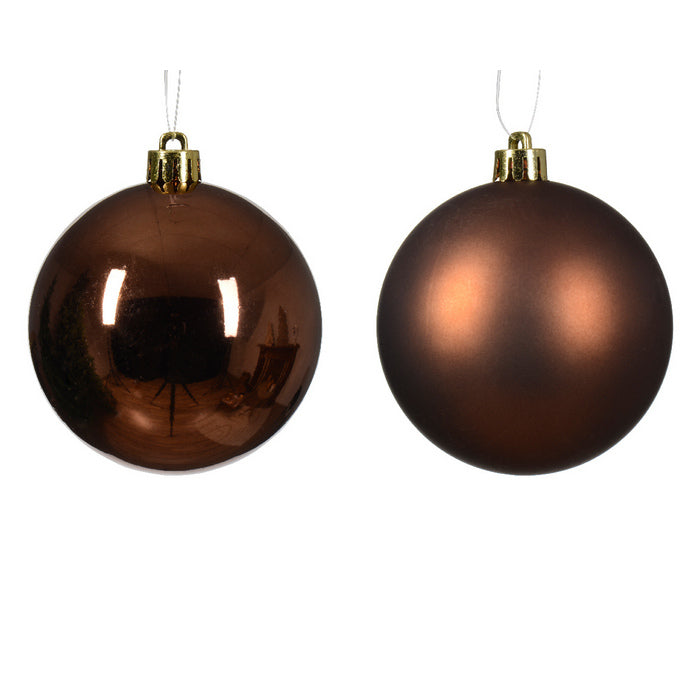 Set 12 palline di Natale in plastica 6 cm