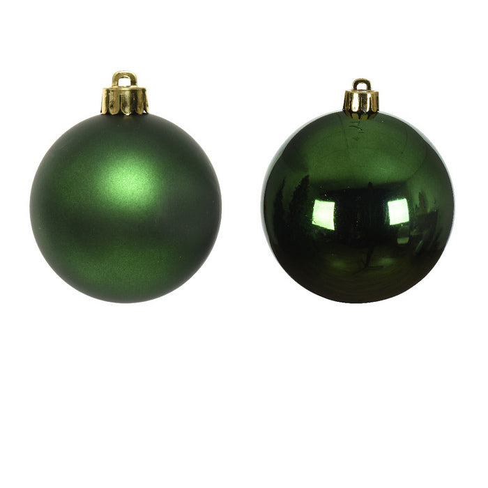 Set 12 palline di Natale in plastica 6 cm