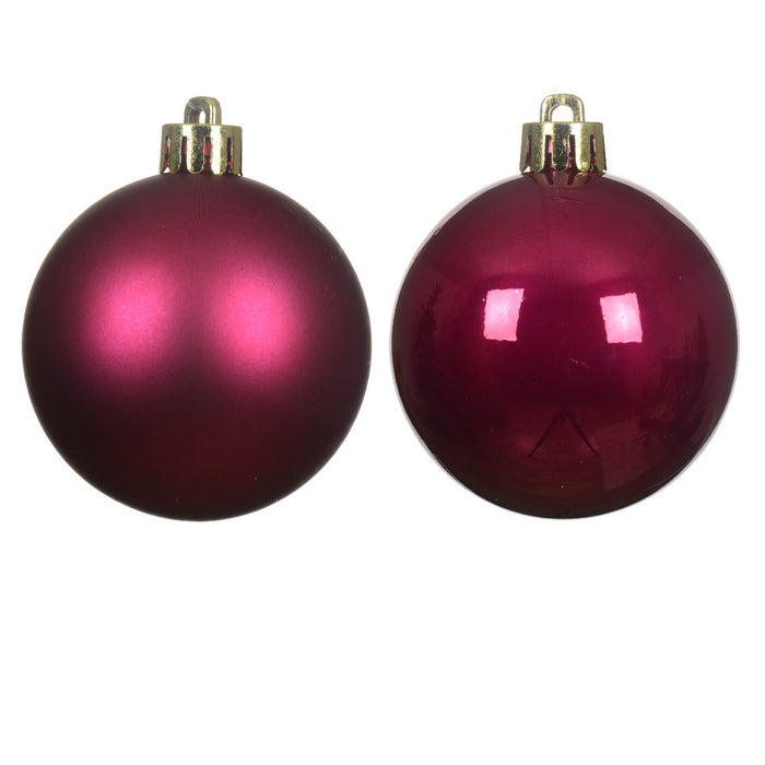 Set 12 palline di Natale in plastica 6 cm