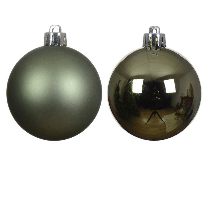 Set 12 palline di Natale in plastica 6 cm